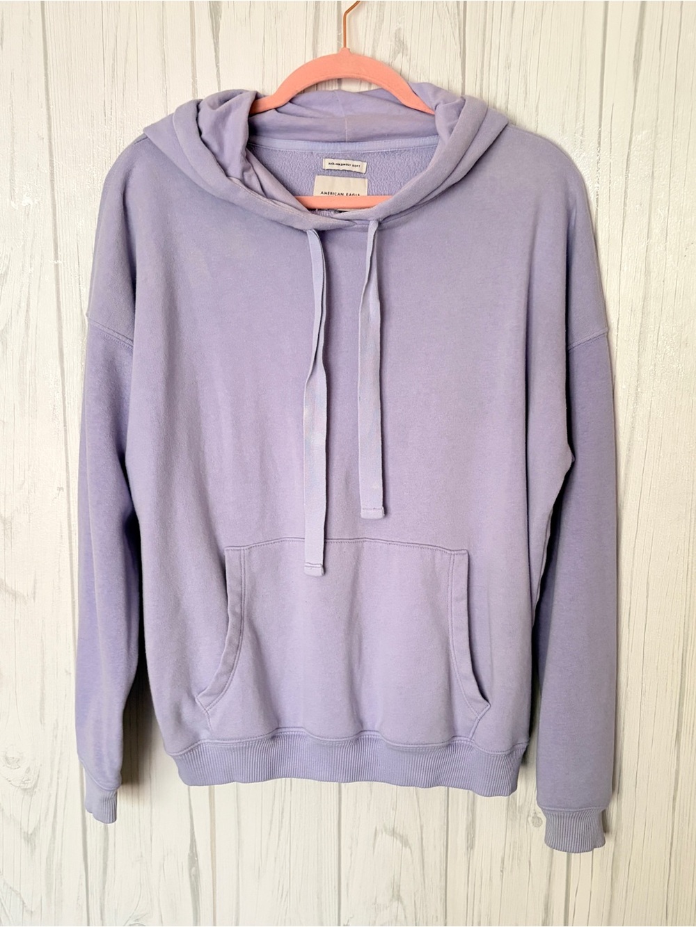 AMERICAN EAGLE Ahh-Mazingly Soft Pullover Hoodie in Lavender, M/L